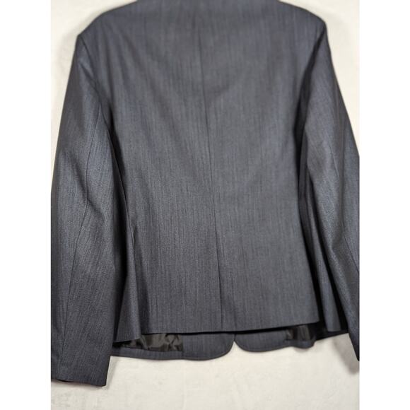 Ann Klein Blazer jacket Sz14 Navy and black See description. - Picture 2 of 15